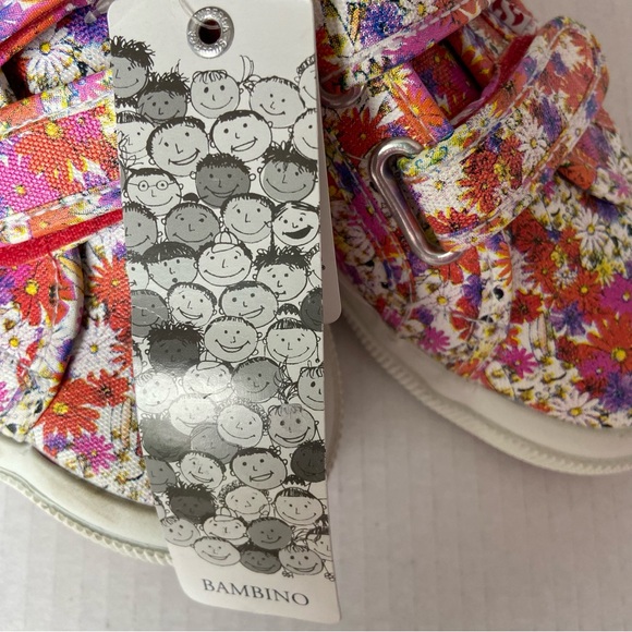 NEW Superga Prairie pink floral sneakers hook and loop closure kids 3.5 - Picture 7 of 10